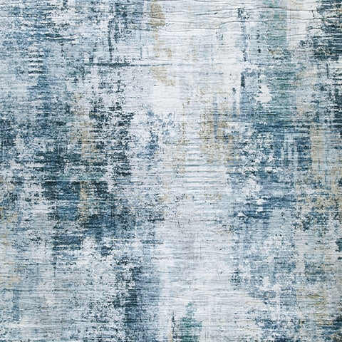 Arlenmont Blue/White/Brown Memory Foam Large Rug