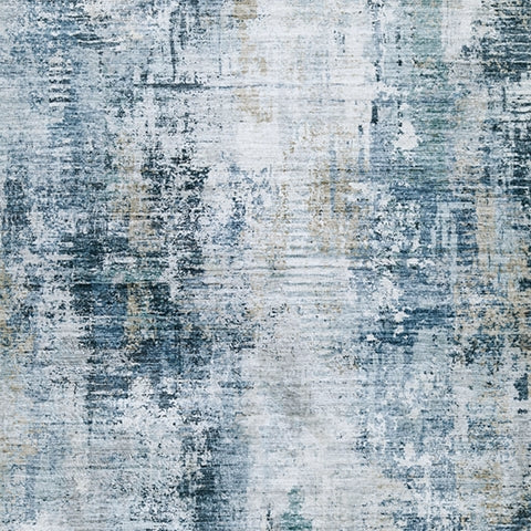 Arlenmont Blue/White/Brown Memory Foam Medium Rug