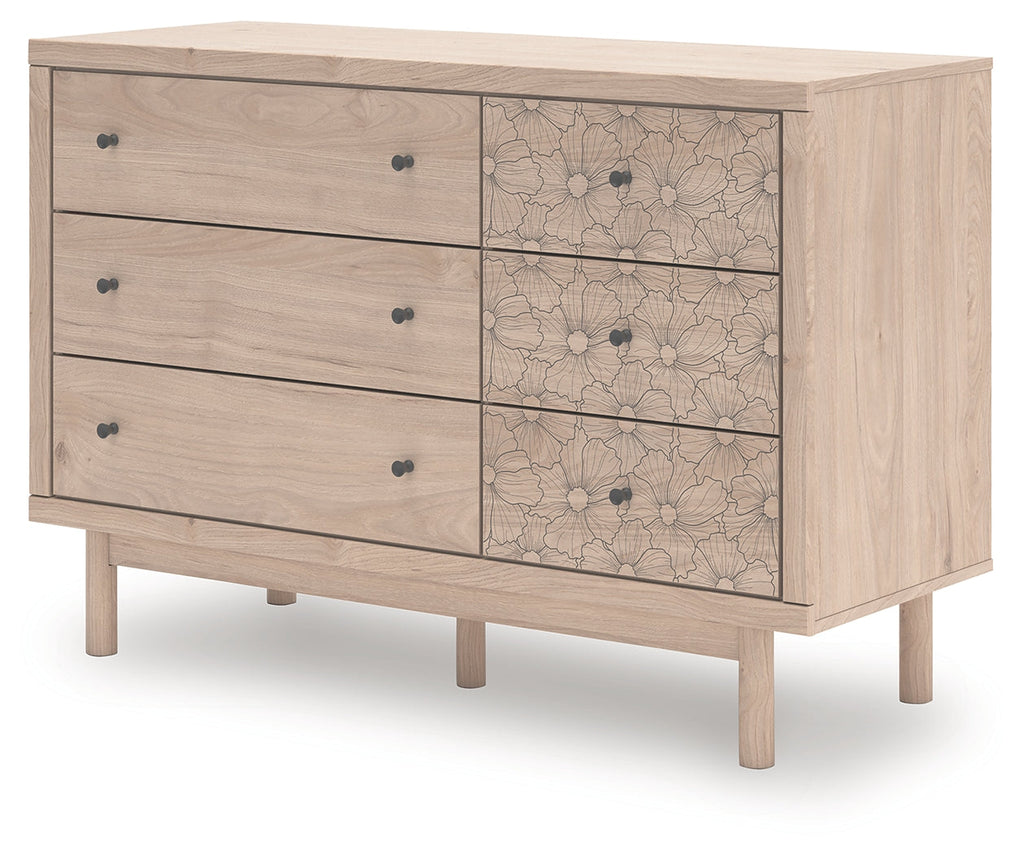 Arloster Tan Six Drawer Dresser
