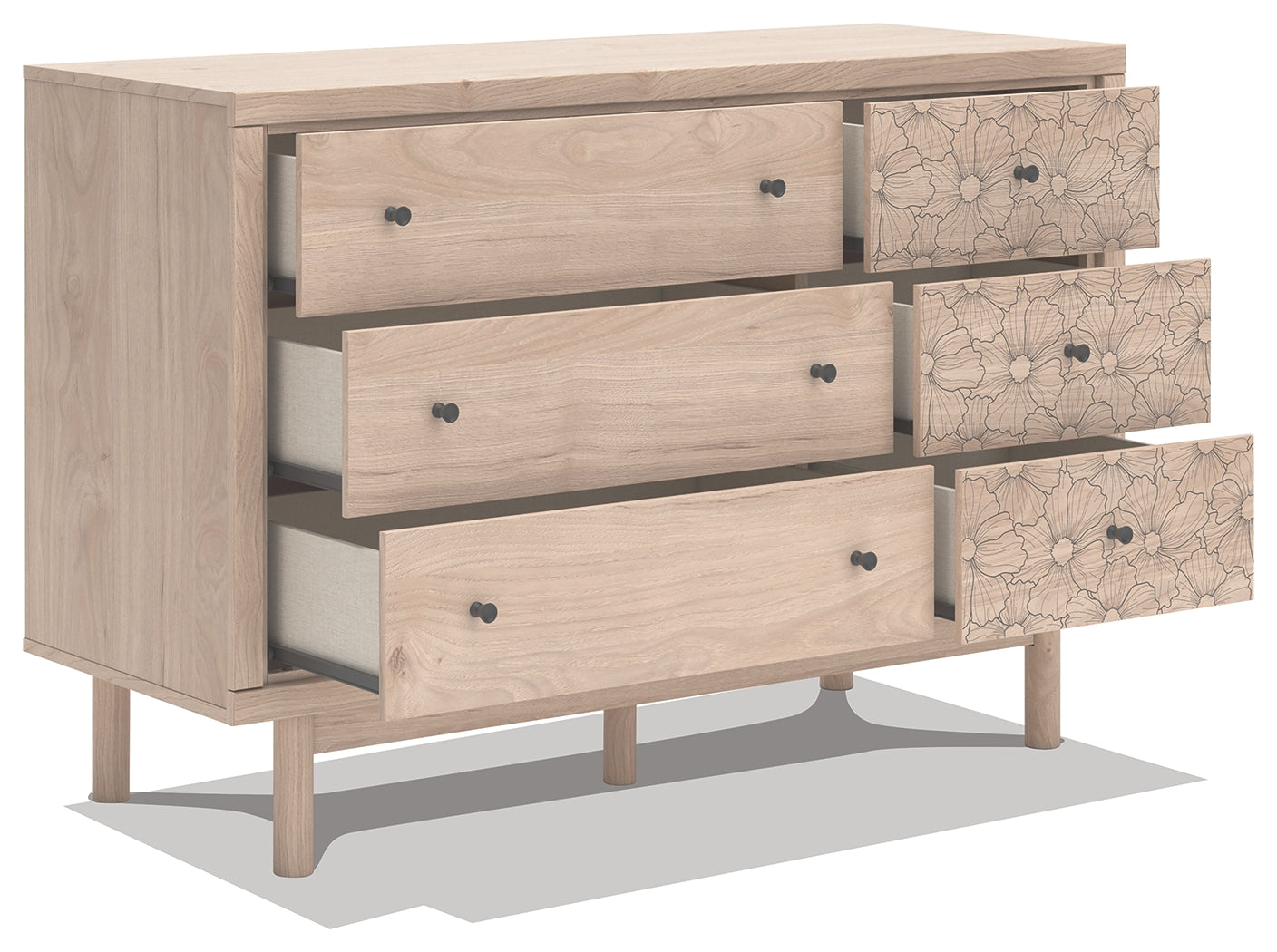 Arloster Tan Six Drawer Dresser