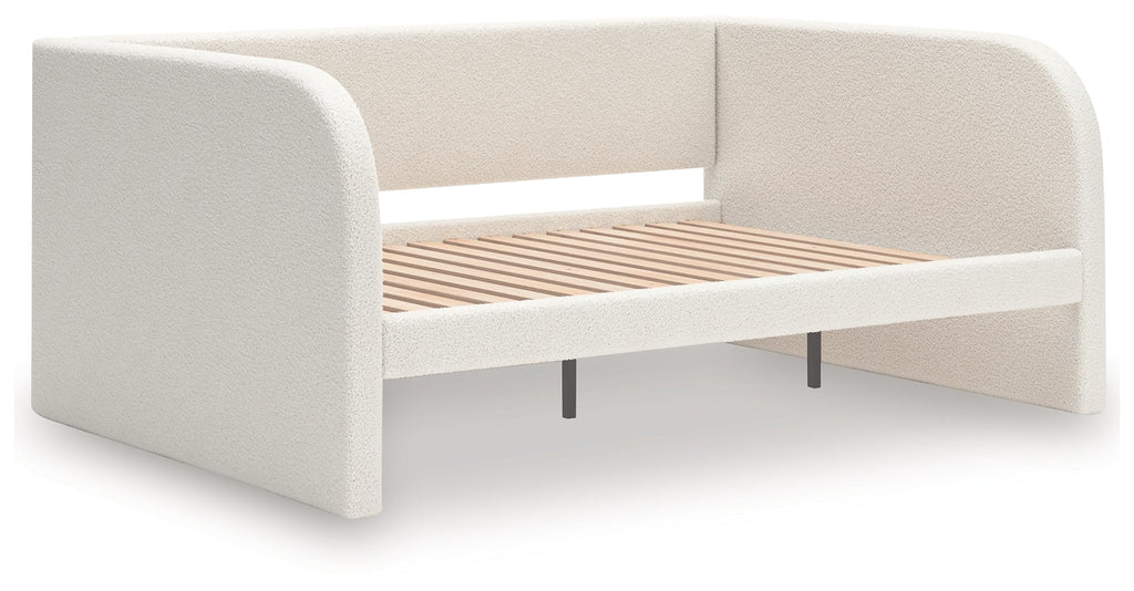 Arloster Tan/White Full Upholstered Day Bed