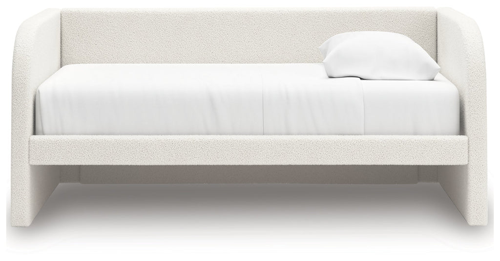 Arloster Tan/White Twin Upholstered Day Bed