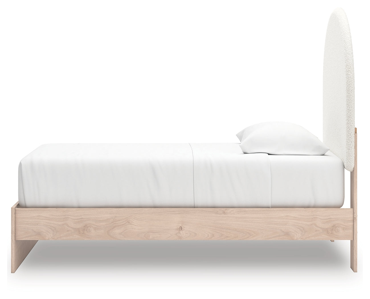 Arloster Tan/White Twin Upholstered Panel Bed