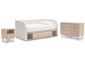 Arloster /Tan Twin Day Bed, White