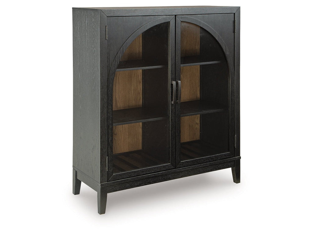 Armenleigh Black/Brown Bar Cabinet