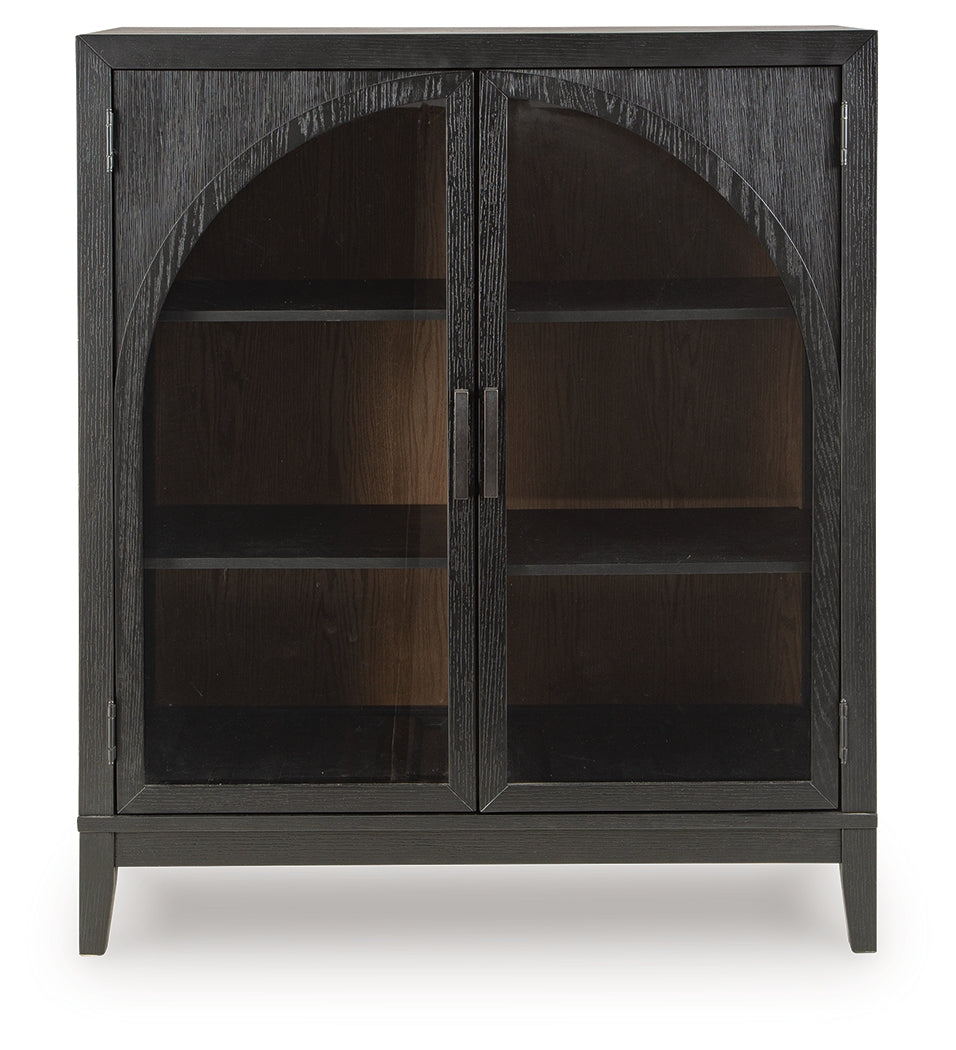 Armenleigh Black/Brown Bar Cabinet