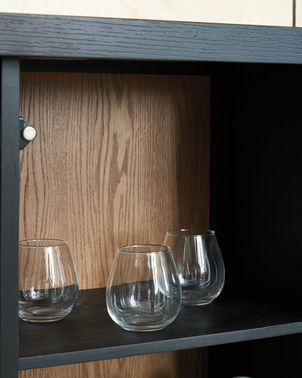 Armenleigh Black/Brown Bar Cabinet