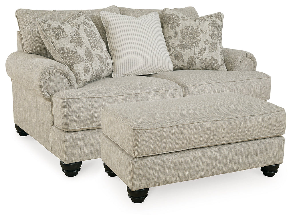 Asanti Fog Loveseat and Ottoman