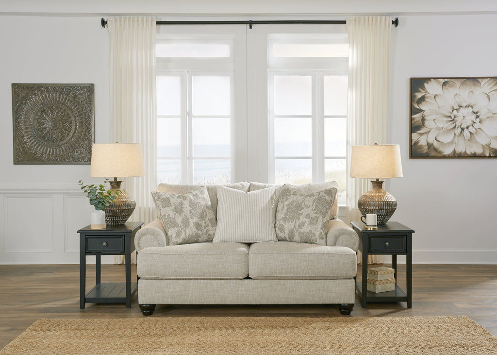Asanti Fog Loveseat and Ottoman