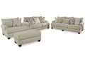 Asanti Fog Sofa, Loveseat, Chair and Ottoman