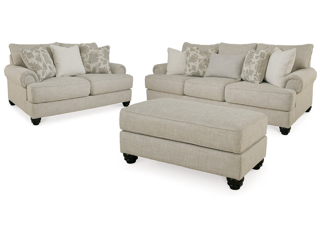 Asanti Fog Sofa, Loveseat and Ottoman