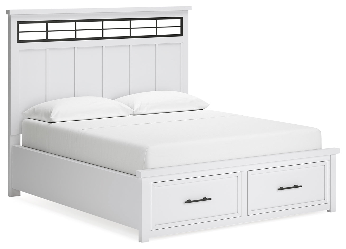 Ashbryn /Natural California King Panel Storage Bedroom Set, White