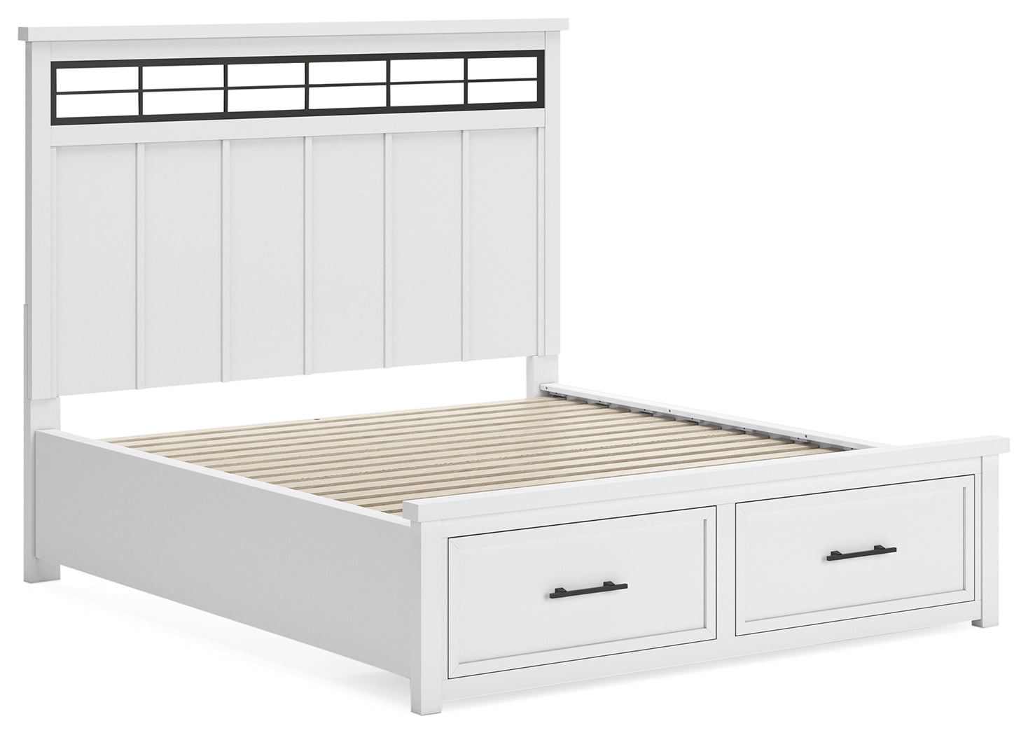 Ashbryn /Natural California King Panel Storage Bedroom Set, White