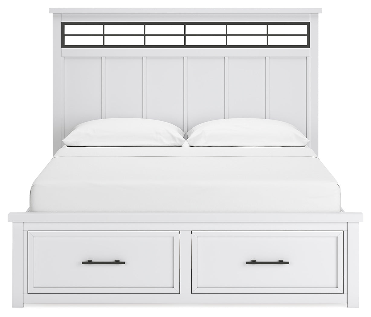 Ashbryn /Natural California King Panel Storage Bedroom Set, White