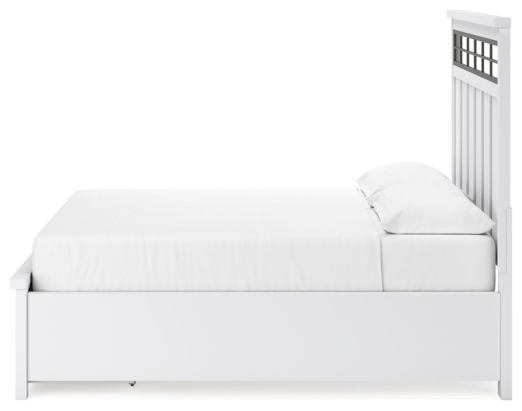 Ashbryn /Natural California King Panel Storage Bedroom Set, White