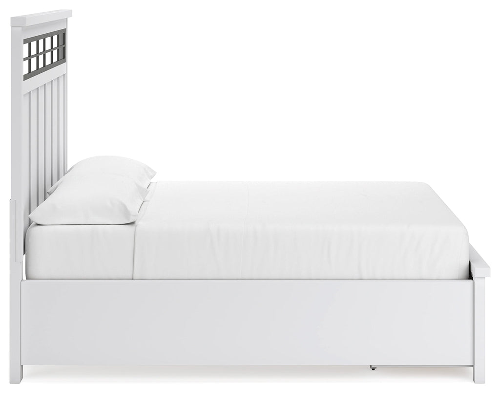 Ashbryn /Natural California King Panel Storage Bedroom Set, White