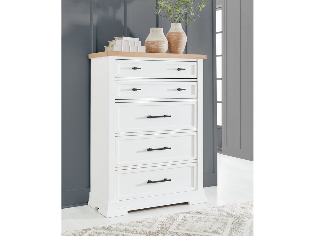 Ashbryn White/Natural Chest of Drawers