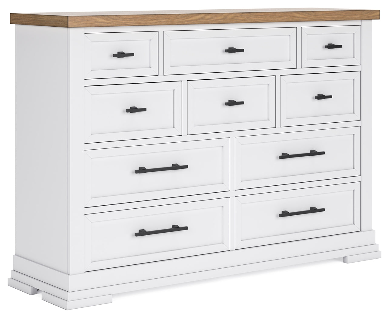 Ashbryn White/Natural Dresser w/ 10 Drawers