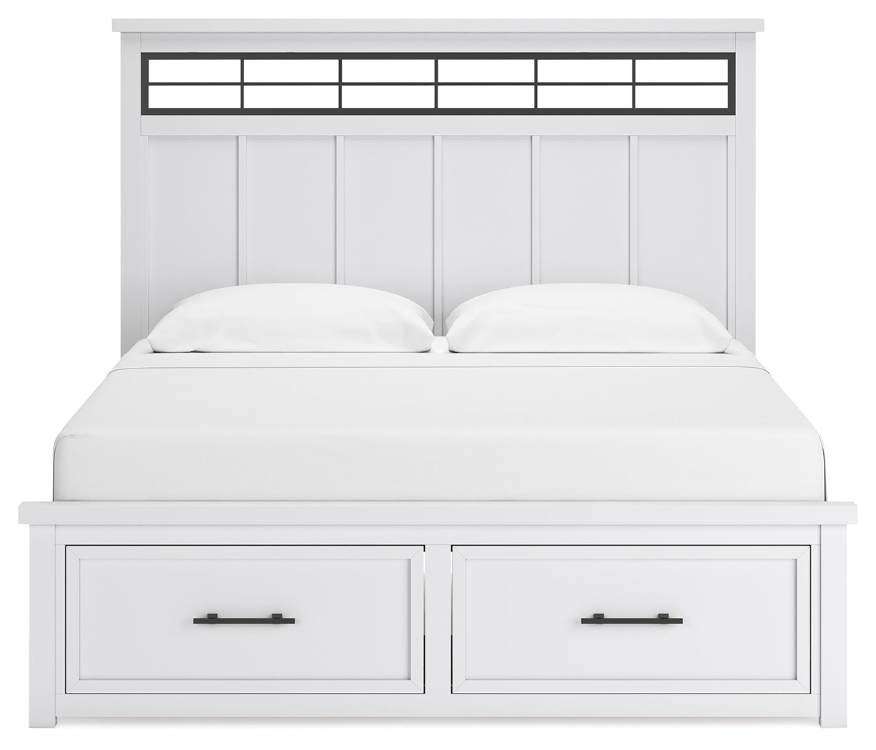 Ashbryn /Natural King Panel Bedroom Set, White