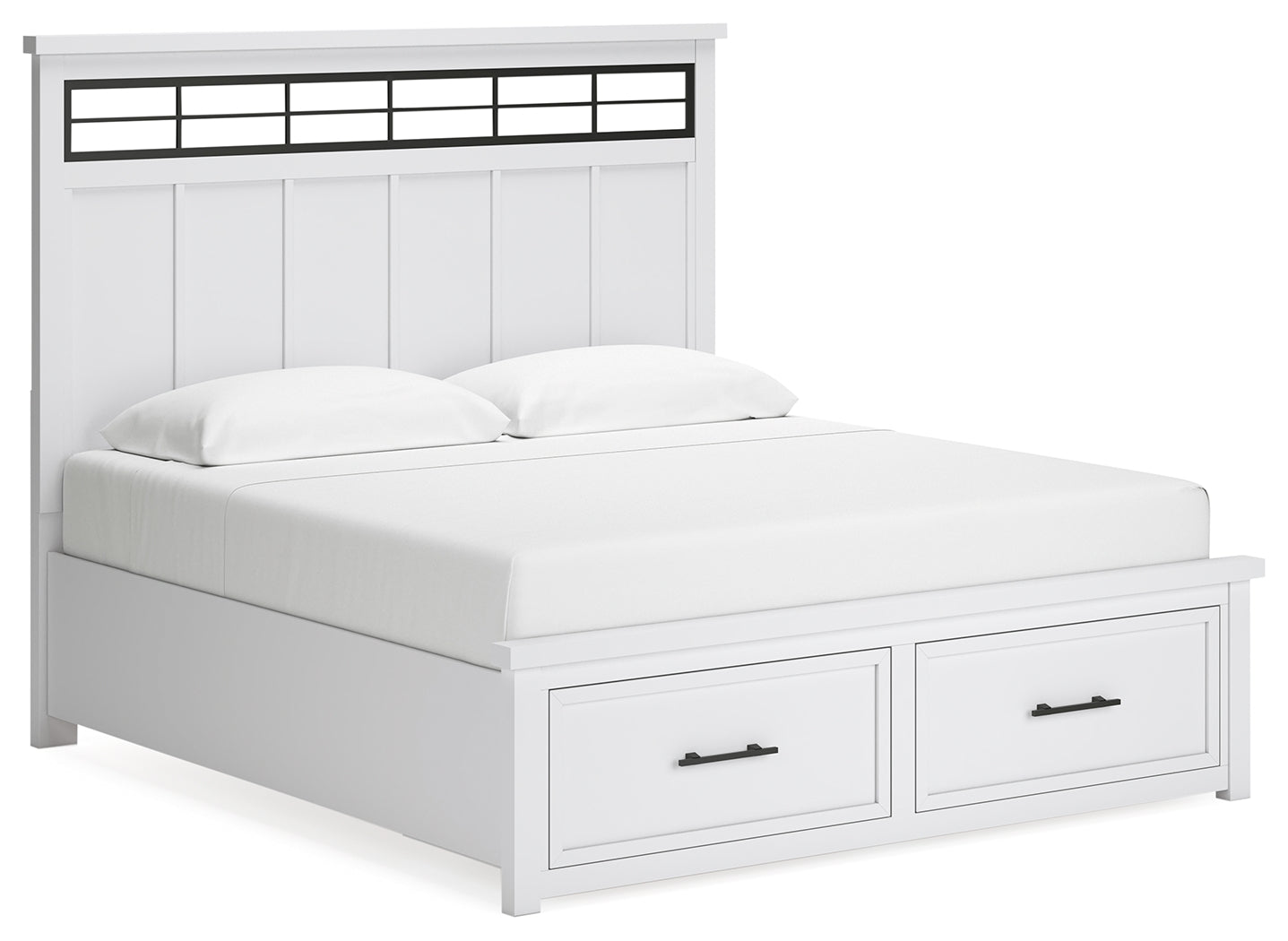 Ashbryn /Natural King Panel Bedroom Set, White