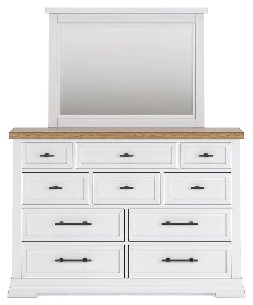 Ashbryn /Natural King Panel Storage Bedroom Set, White