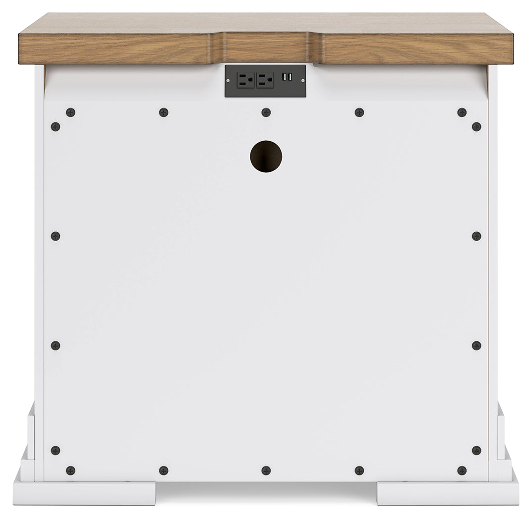 Ashbryn /Natural King Panel Storage Bedroom Set, White