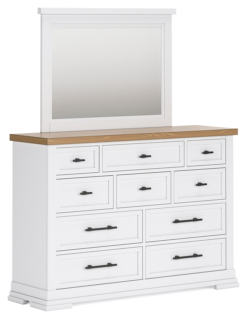 Ashbryn /Natural King Panel Storage Bedroom Set, White