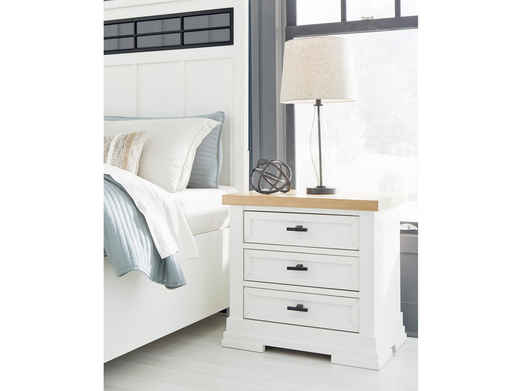 Ashbryn White/Natural Nightstand