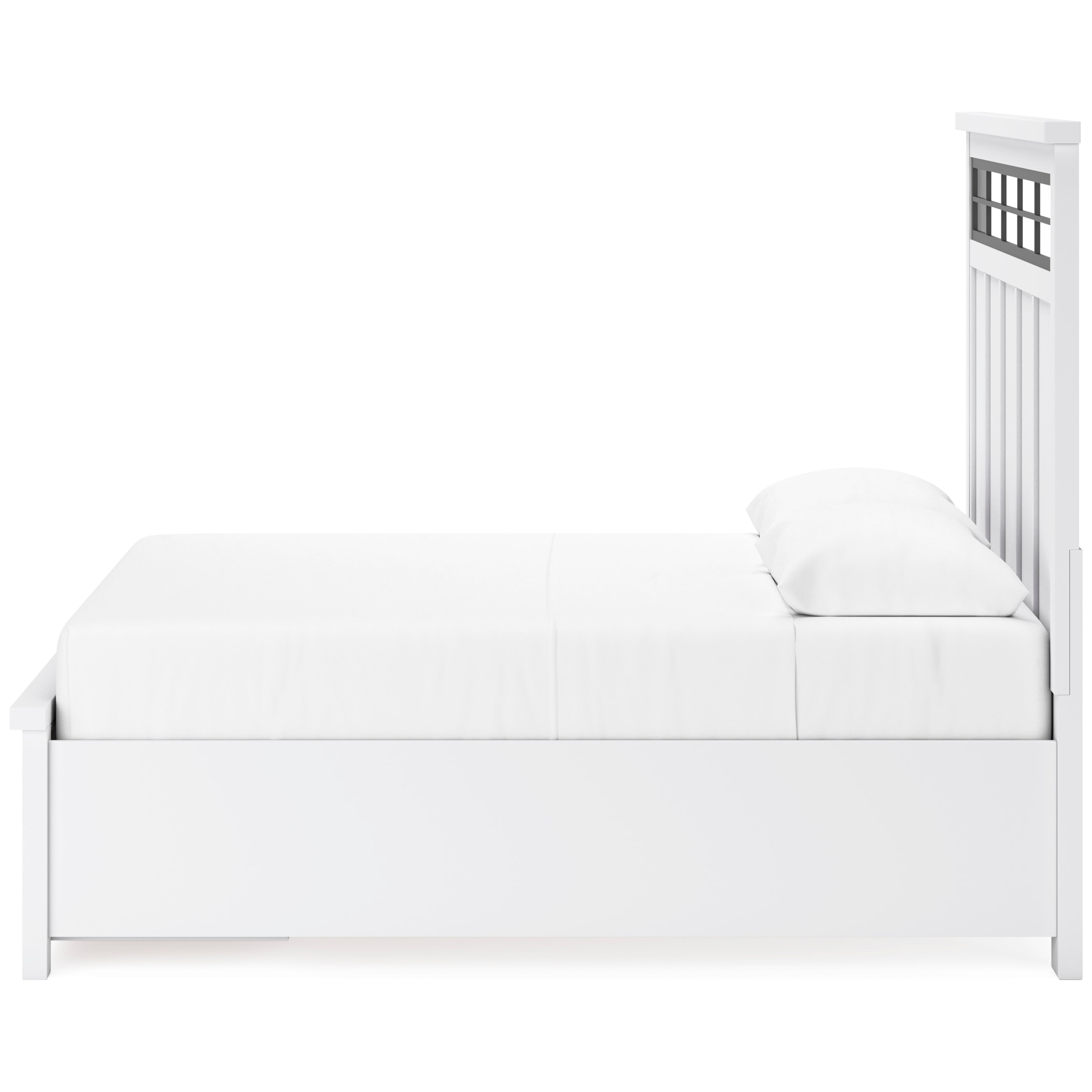 Ashbryn White/Natural Queen Panel Storage Bed