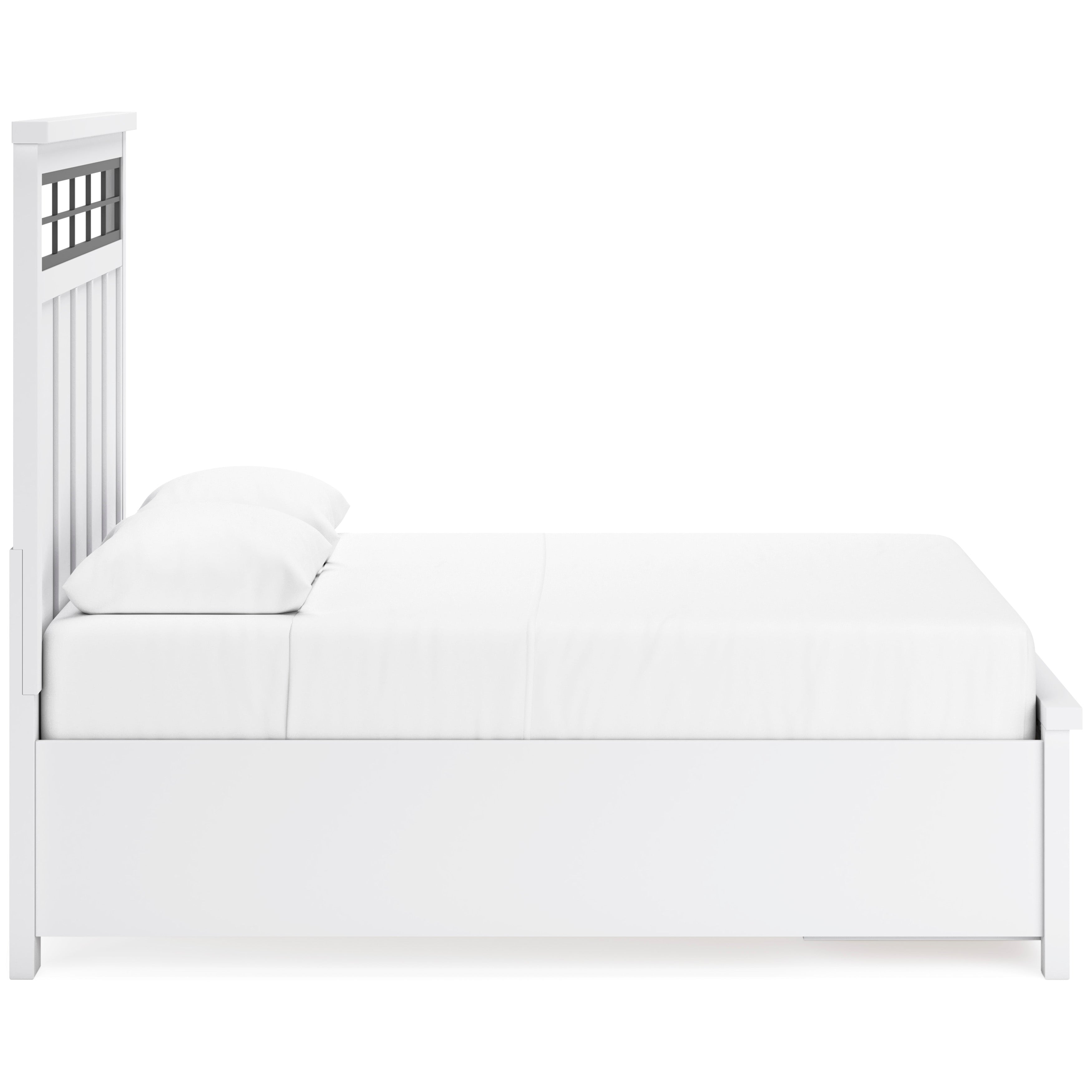 Ashbryn White/Natural Queen Panel Storage Bed