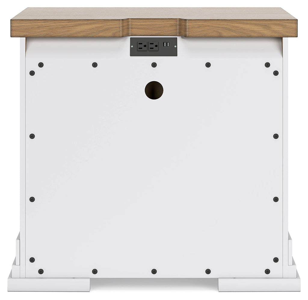 Ashbryn /Natural Queen Panel Storage Bedroom Set, White