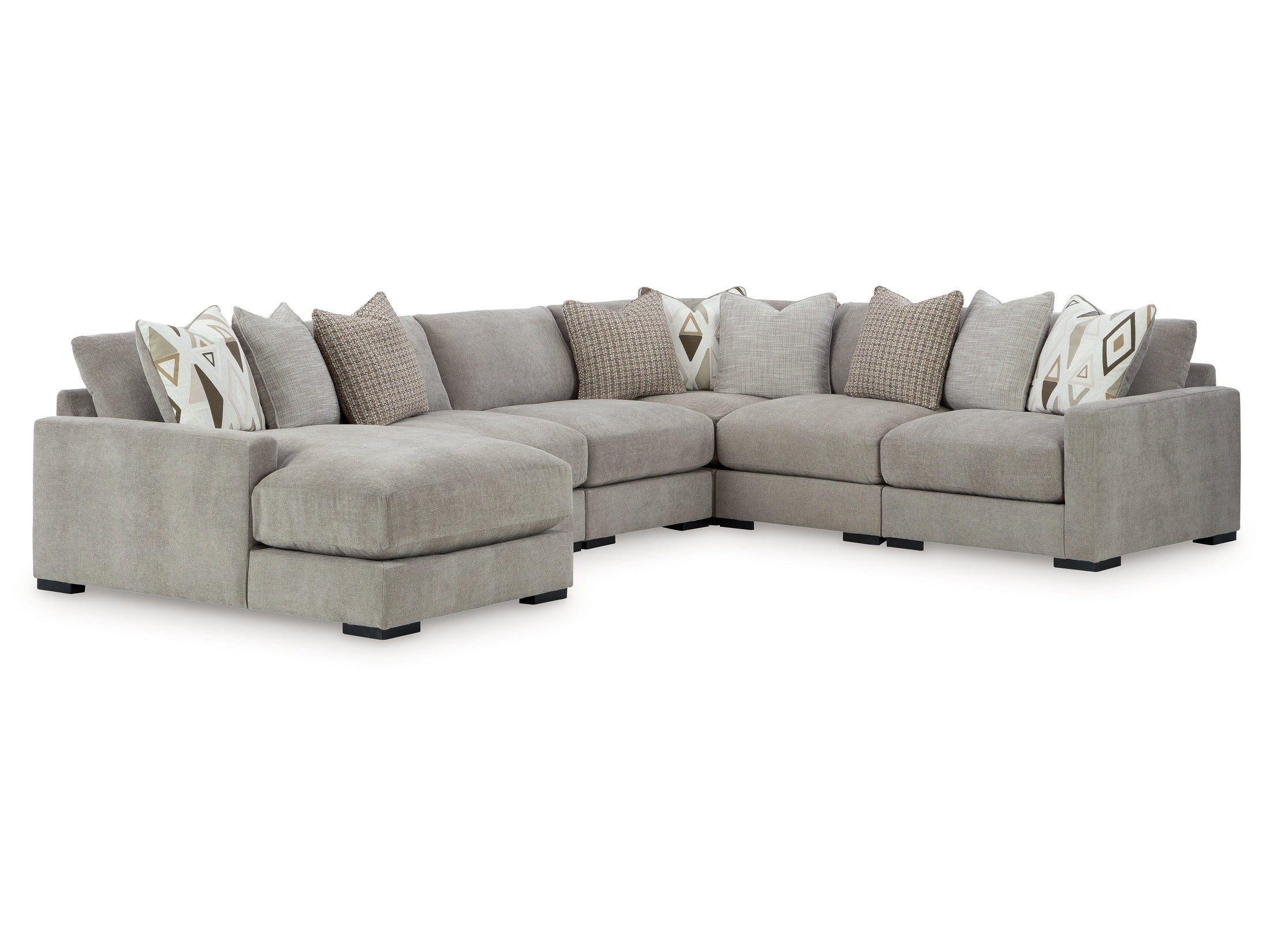 Aslan Court Flax 6-Piece Sectional with Chaise