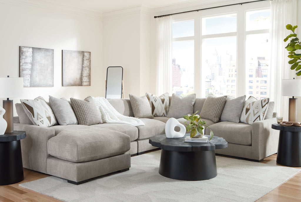 Aslan Court Flax 6-Piece Sectional with Chaise