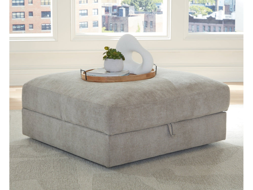 Aslan Court Flax Ottoman With Storage