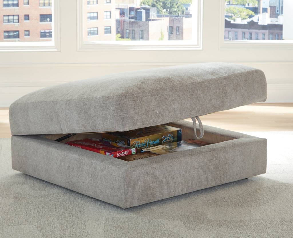 Aslan Court Flax Ottoman With Storage