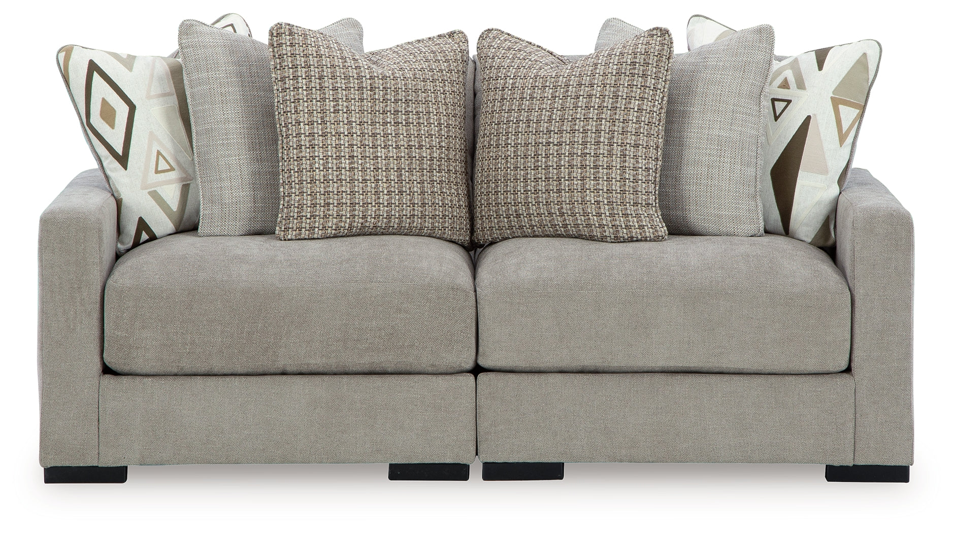 Aslan Court Pebble 2-Piece Loveseat Sectional