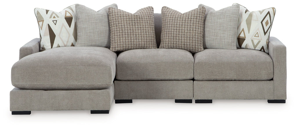 Aslan Court Pebble 3-Piece Sofa Sectional with LAF Chaise
