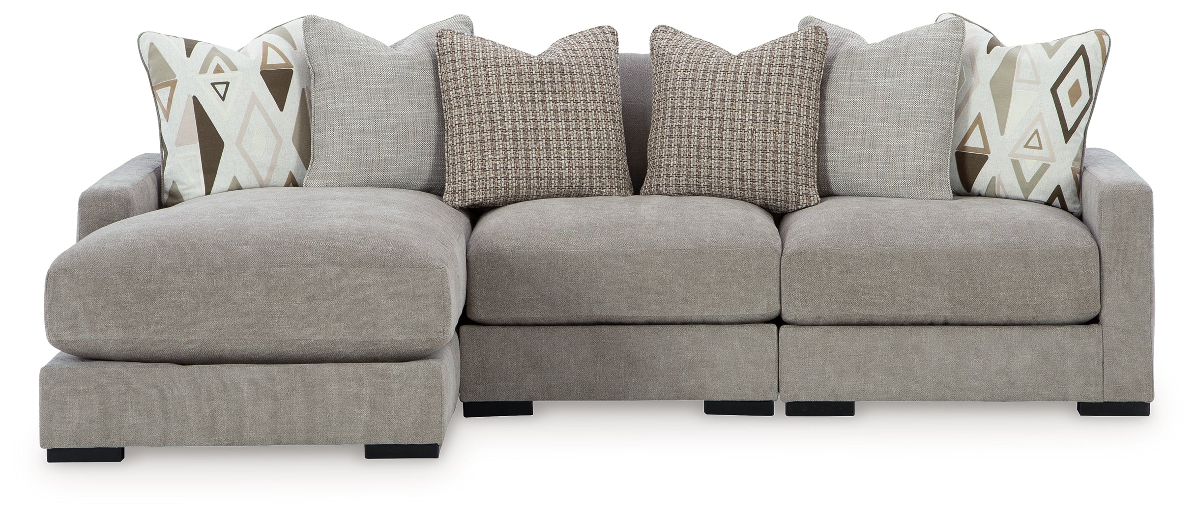 Aslan Court Pebble 3-Piece Sofa Sectional with LAF Chaise