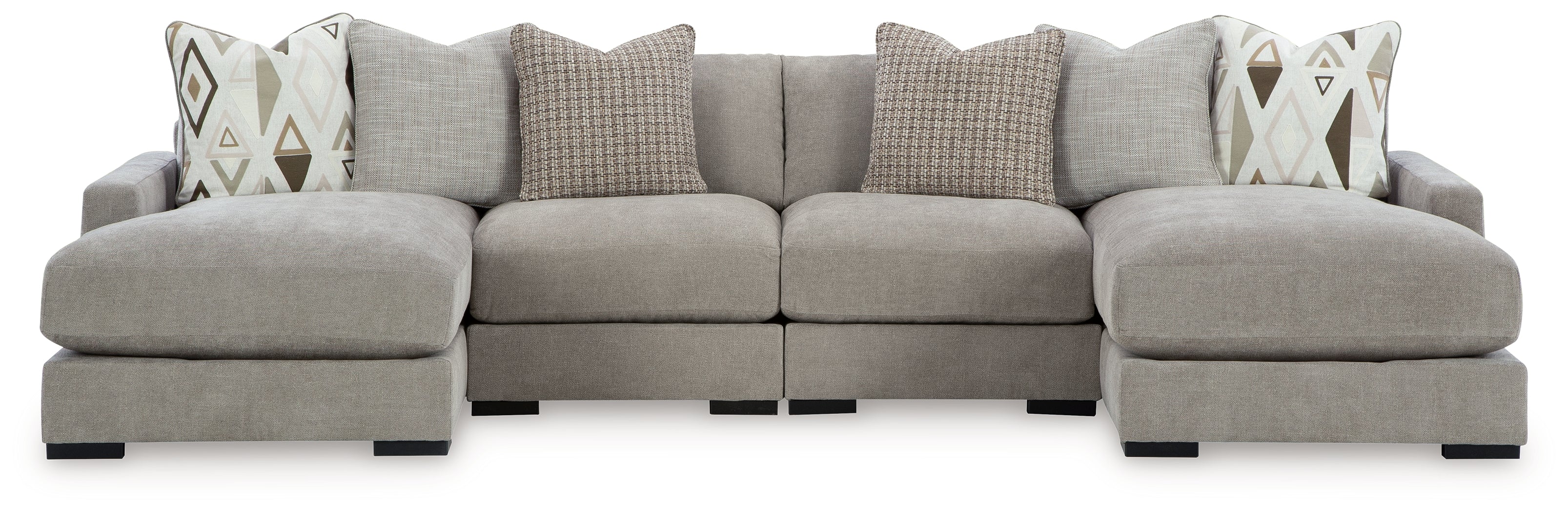 Aslan Court Pebble 4-Piece Sofa Pit Sectional