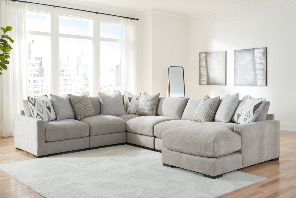 Aslan Court Pebble 6-Piece Sectional with Chaise