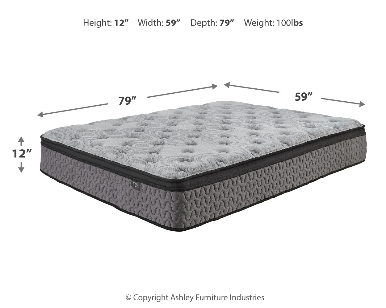 Augusta Gray Queen Firm Mattress
