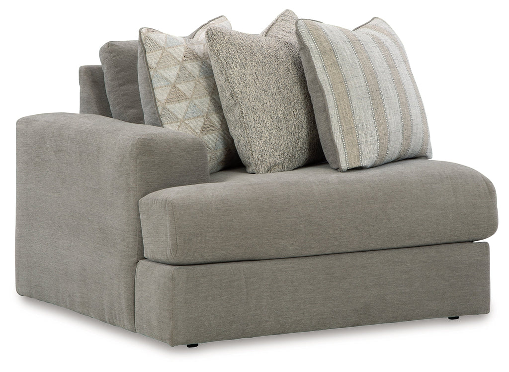 Avaliyah Ash 4-Piece Sectional and Oversized Accent Ottoman