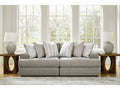 Avaliyah Ash Gray Chenille 2pc Sectional Loveseat