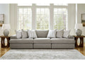 Avaliyah Ash Gray Chenille 3pc Sectional Sofa