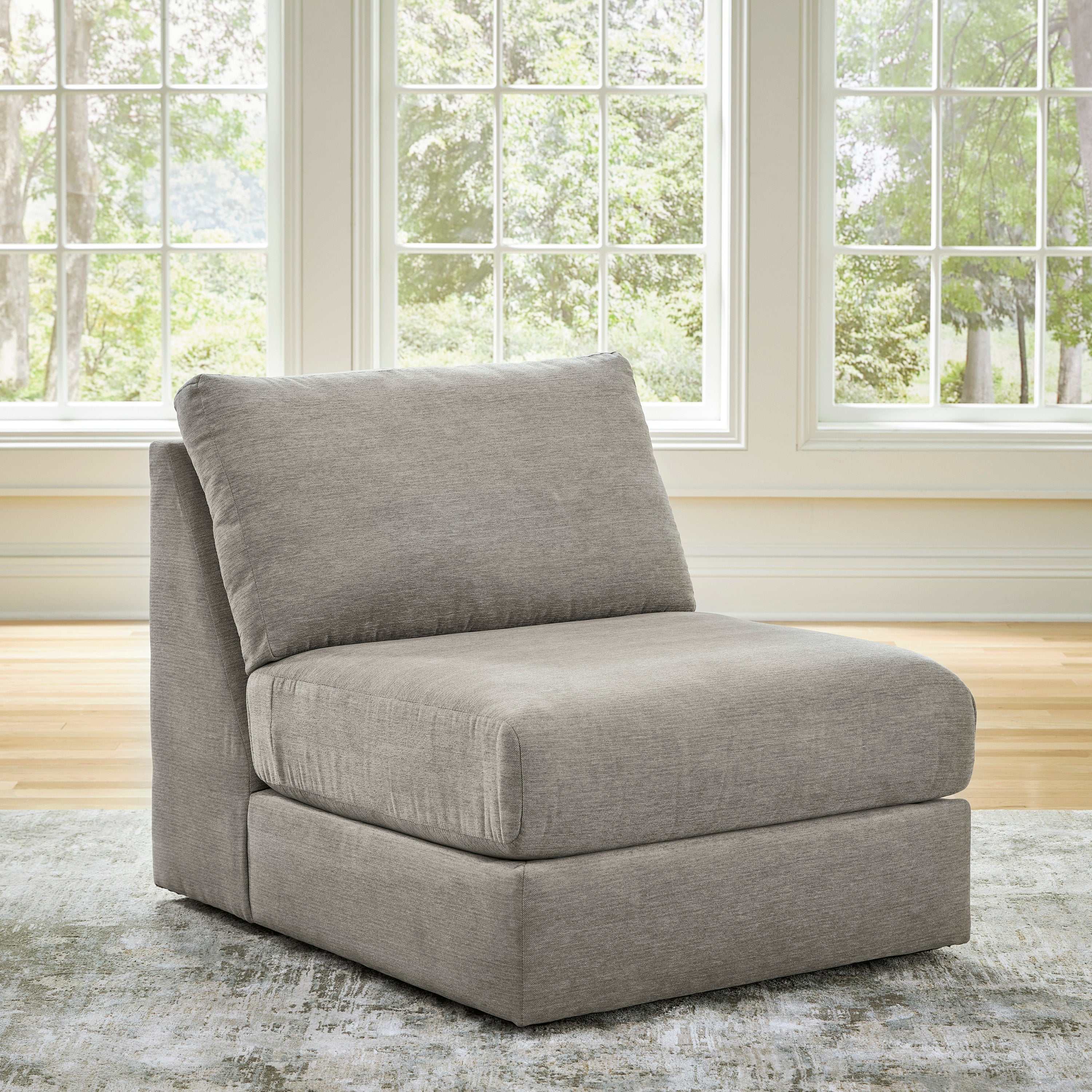 Avaliyah Ash Gray Chenille Modular Sectional Units