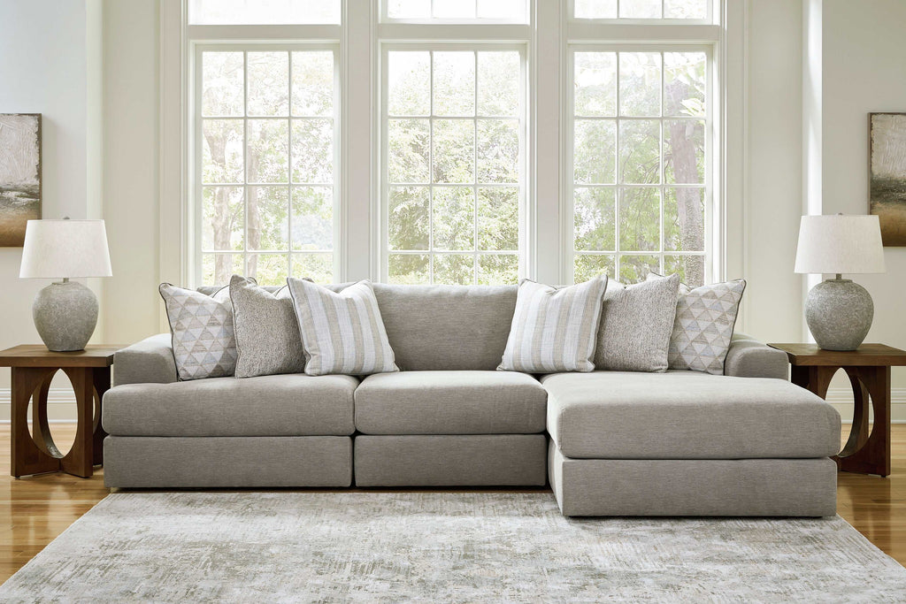 Avaliyah Ash Gray Chenille Modular Sectional Units