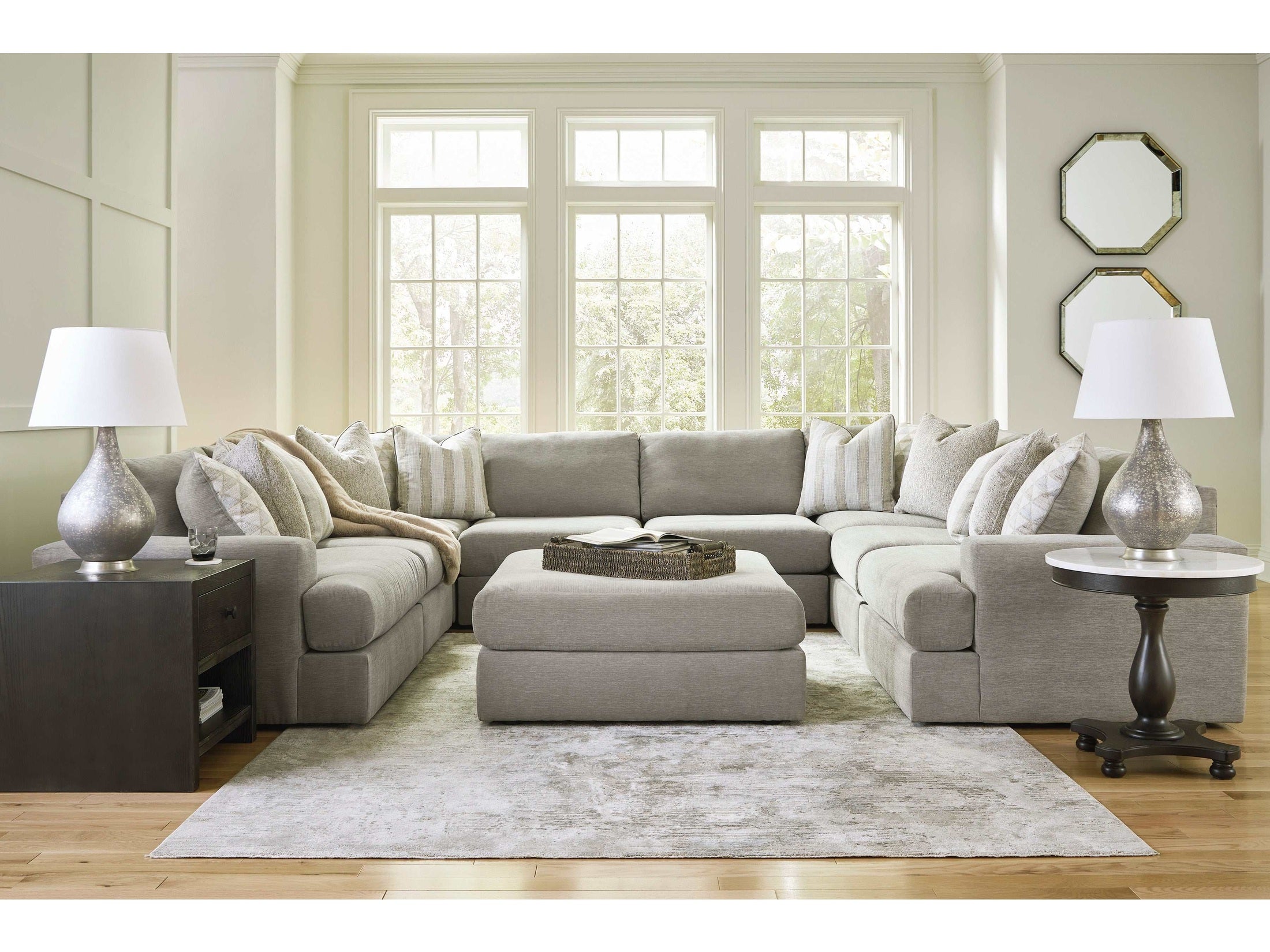 Avaliyah Ash Gray Chenille Modular Sectional Units