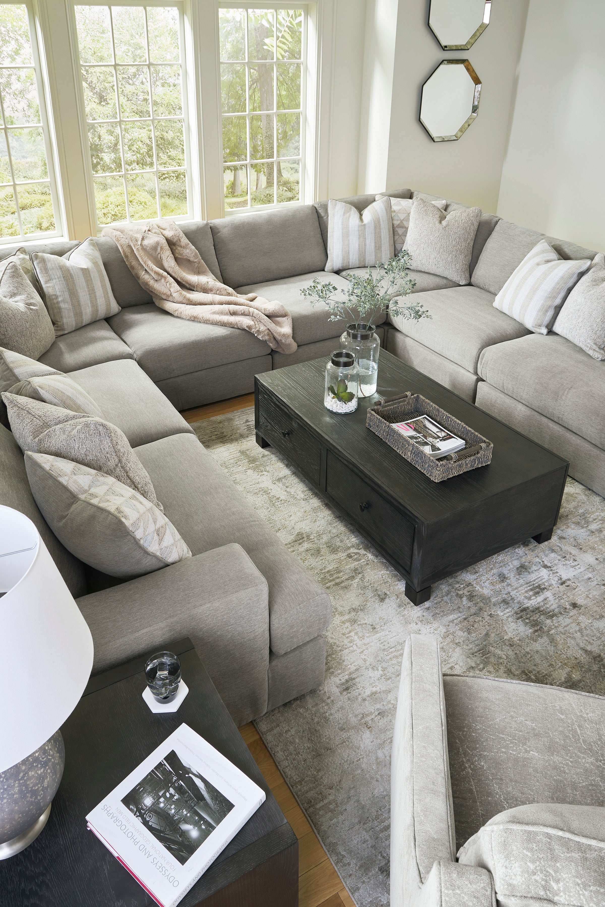 Avaliyah Ash Gray Chenille Modular Sectional Units