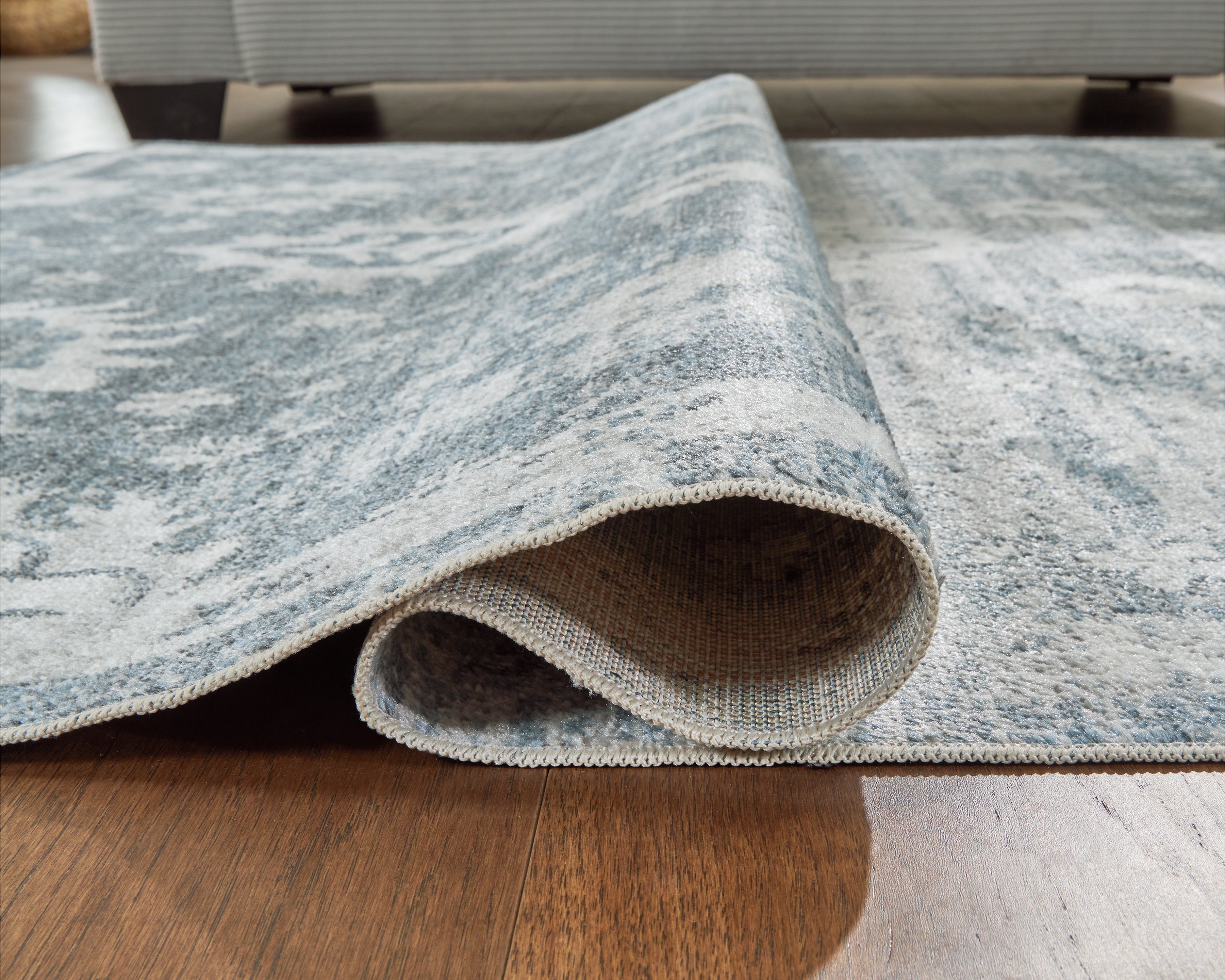 Avanworths Blue/Gray/Ivory Washable Large Rug