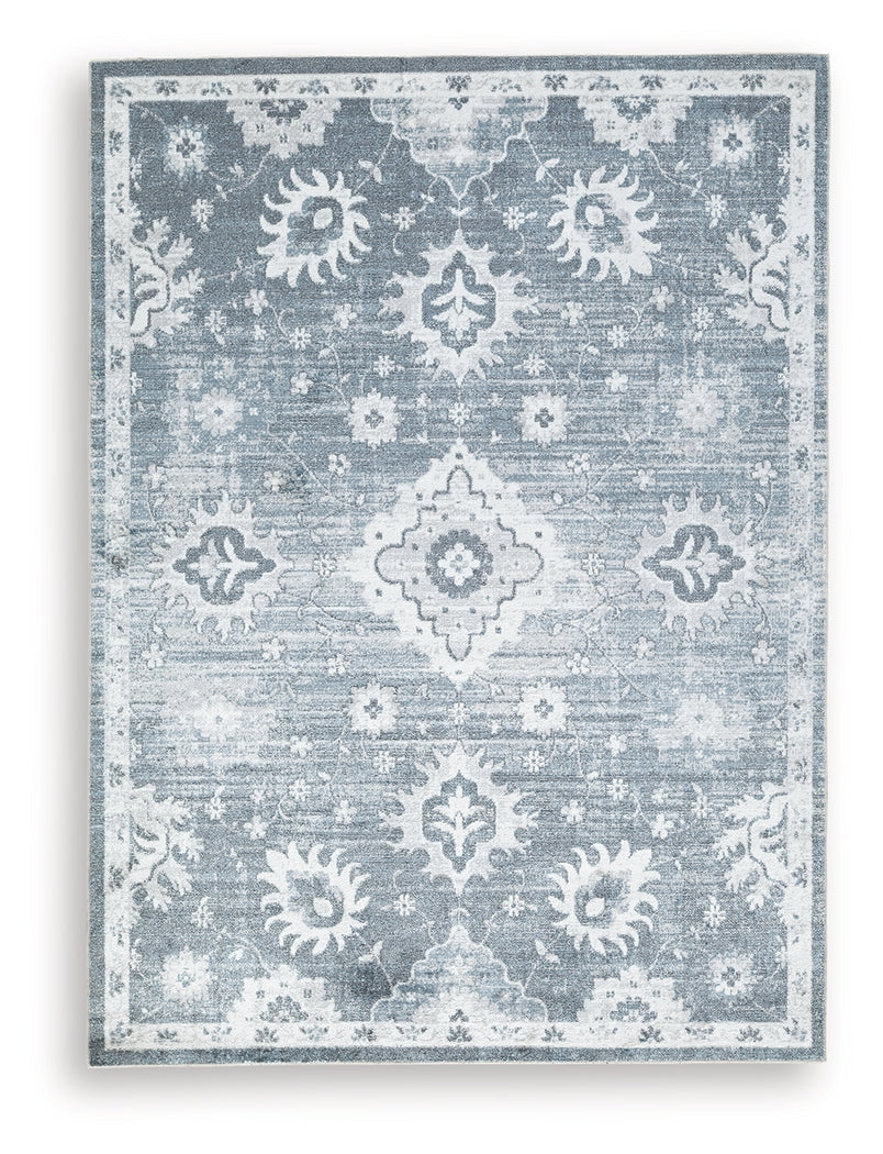 Avanworths Blue/Gray/Ivory Washable Medium Rug